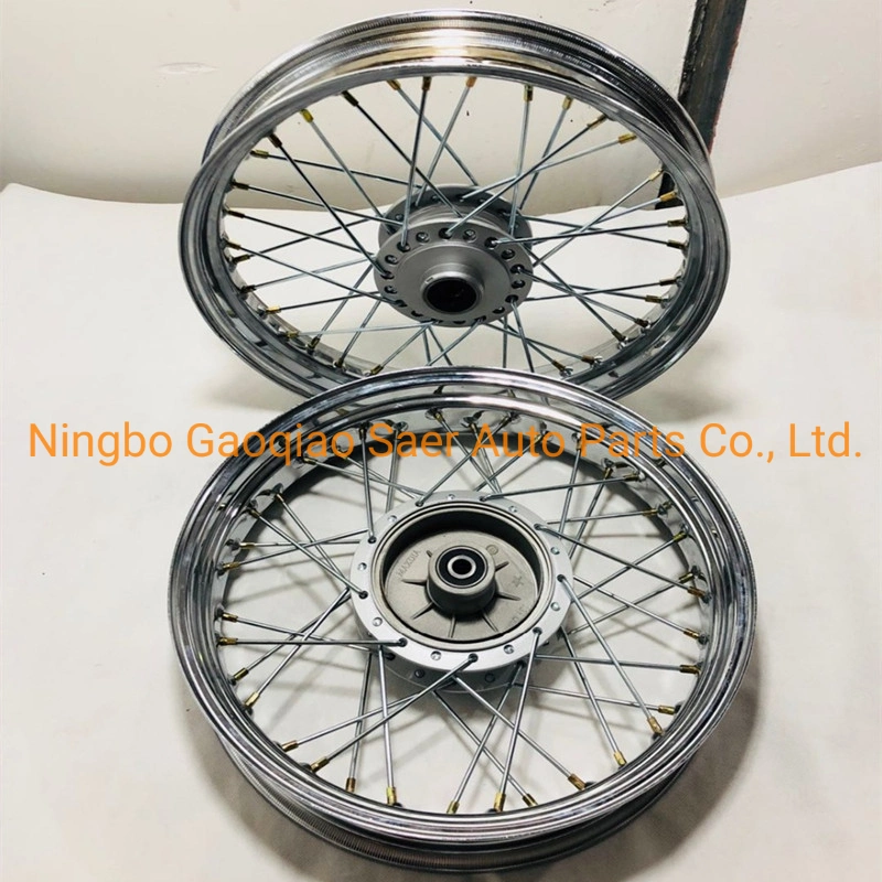 Cg125/Gn125 Front or Rear 2.15X16/17/18 Spoke Motorcycle Rim with Brake Sprocket Hub