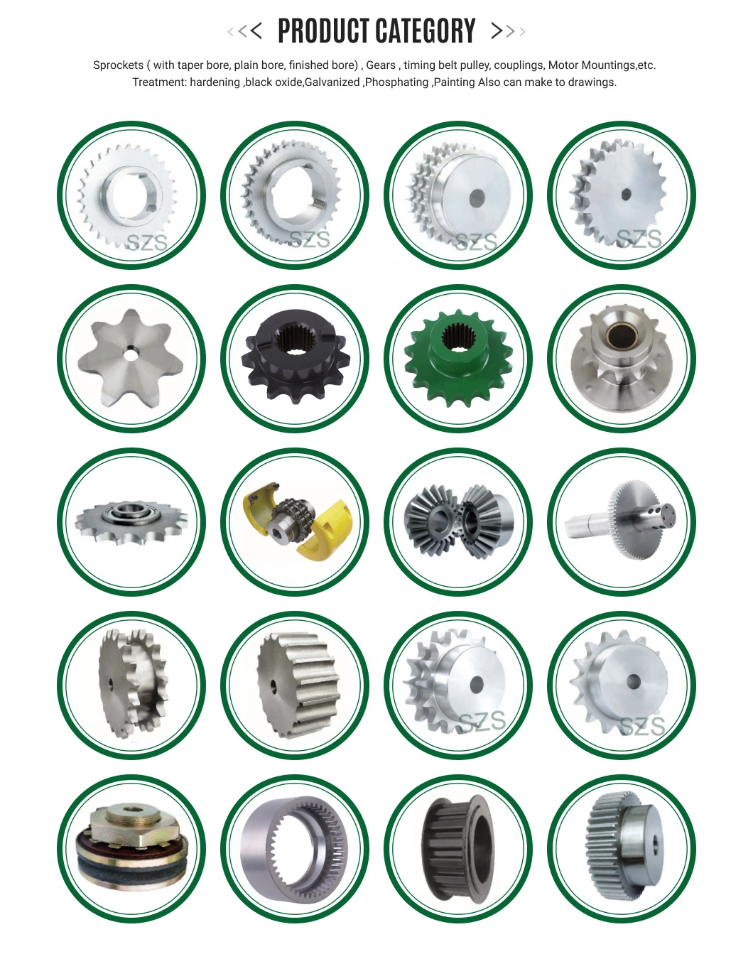 Finished Bore Sprocket 16BS Hardening Teeth Keyway and Screw